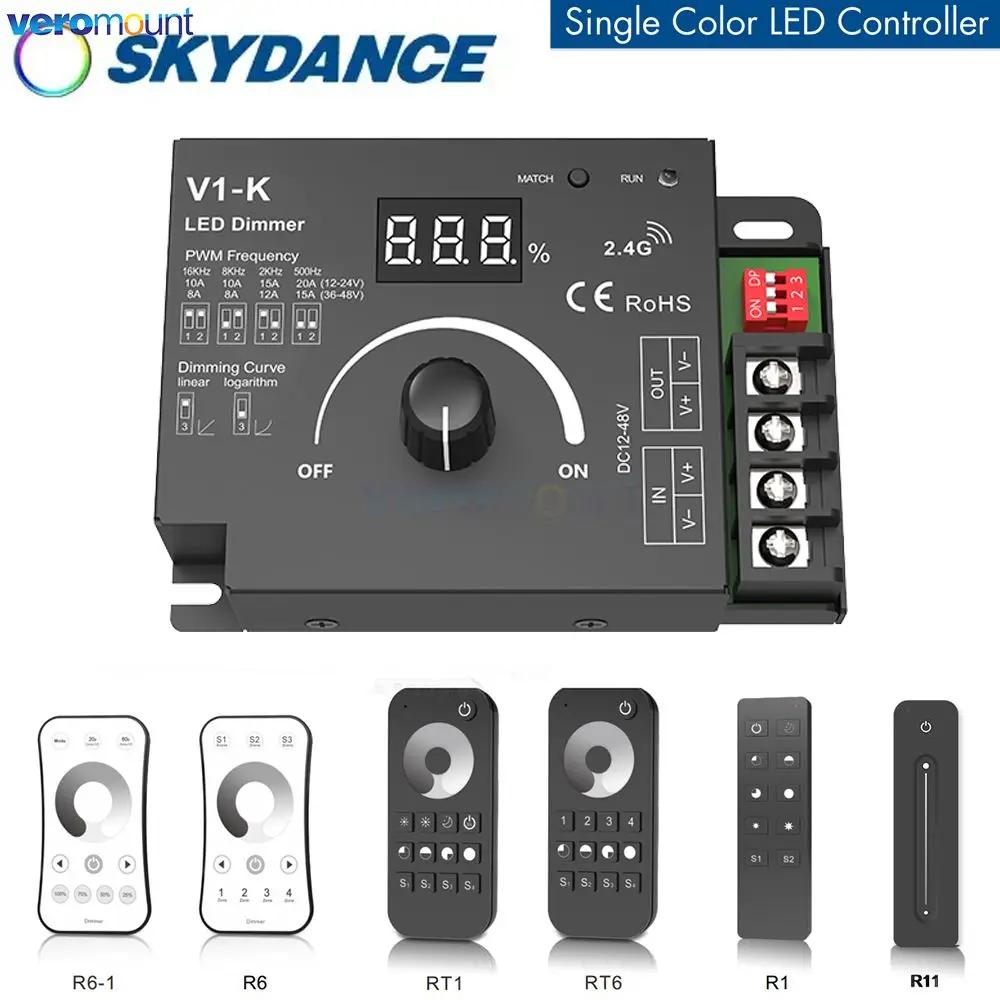 Skydance V1-K PWM  LED , ȸ  ÷, RF LED Ʈѷ, ܻ  LED Ʈ, DC 12V, 24V, 20A